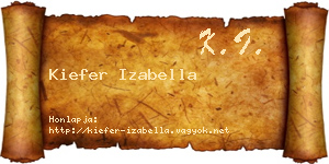 Kiefer Izabella névjegykártya